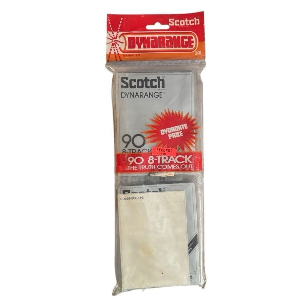 Scotch Dynarange 90 Minute 8 Track Recording Tape Pack Of 2 NOS*